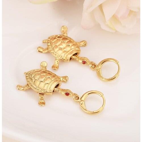 Earrings For Women Fashion Jewelry Gold Color african Arab Earrings Body Jewelry PNG Turtle as women girls kids Gift