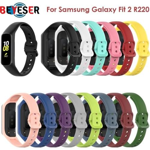 Silicone Sport Band Strap For Samsung Galaxy Fit 2 SM-R220 Watch Bracelet Replacement Watchband Correa For Samsung Galaxy Fit2