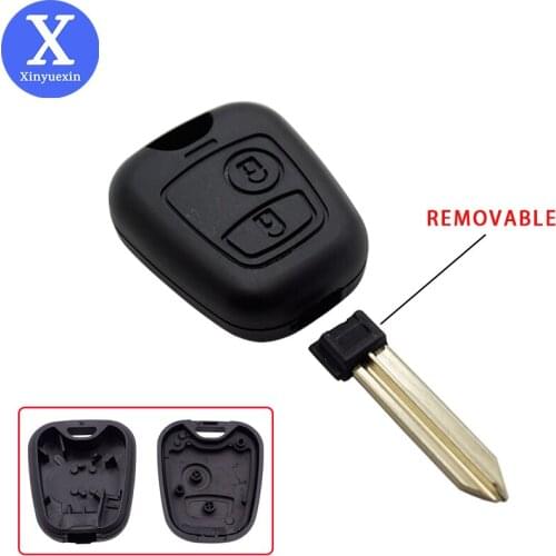 Xinyuexin Replacement Auto Car Key Cover Case Fob for Peugeot 106 107 307 206 207 306 for Citroen C2 C1 C3 Removable SX9 Blade