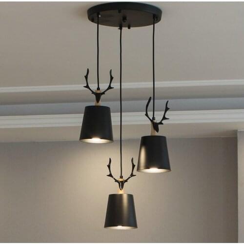 1/3 Heads Modern Antlers Pendant Lights Nordic Ceiling Hanging Lamp for Living Room Lighting Fixtures Restaurant Kitchen Island