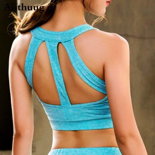 Aiithuug Sports Bra for Women Bras Cross Back Strappy Yoga Bra with Medium Support Sexy Cute Active Tops Yoga Bra with Removable