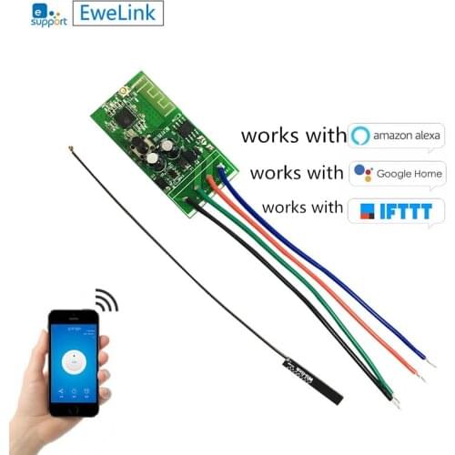 EWelink 12V DC WiFi Smart Switch for Tags Remote Controls Electronic Lock Keyless Door Gate Lock Work with for Alexa/Google Home