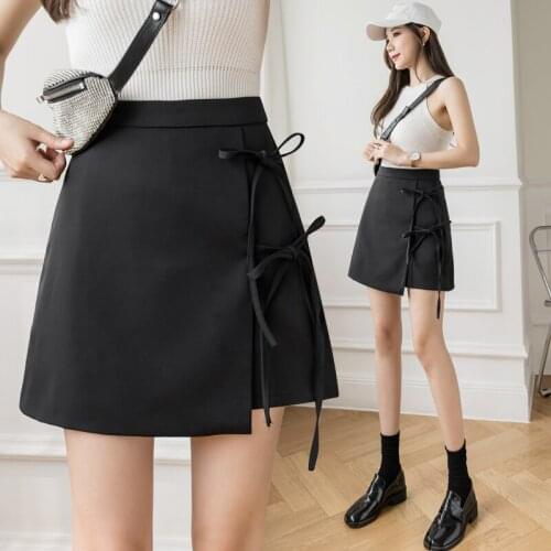 Black Mini Korean Fashion High-Waisted Vintage Spring Autumn Summer WomenS Clothing Skirts Vetement Femme 2021