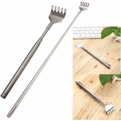 2Pcs Back Massage Tools Stainless Steel Telescopic Portable Extendable Handy Pocket Pen Clip Back Scratcher Massage & Relaxation