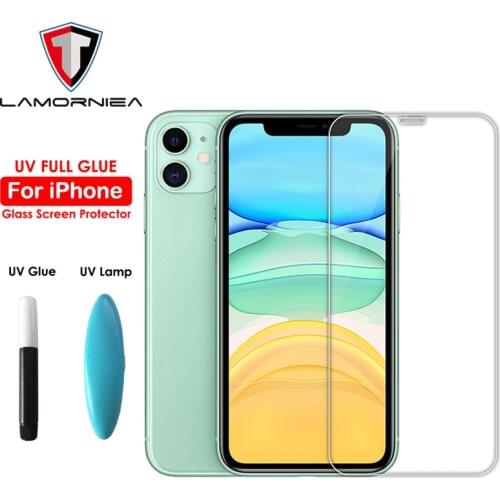 100D UV Full Glue Sceen Protector For iPhone 11 Pro Max Nano Liquid UV Tempered Glass For iPhone 11 Pro Max X XS Screen Film