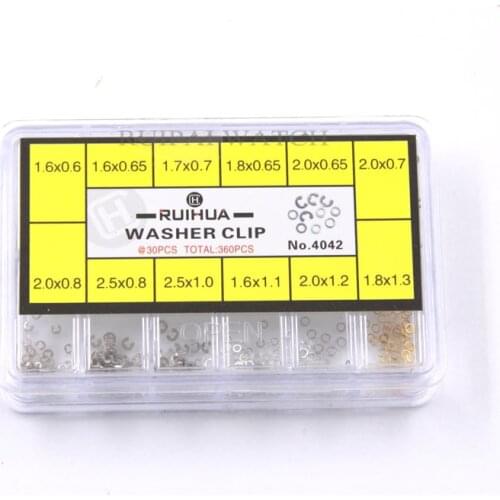 360 Assortment of Chrono Watch Push Button Washer Clip Calendar Disk Watch Parts