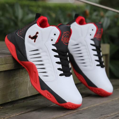 2021 Basketball Shoes Men Breathable Cushioning Sneakers for Men Leather Non-slip Combat Boots Gym Training Athletic Sport Shoes