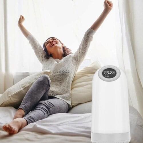 LED Night Light Wireless Bluetooth Speaker Household Bedside Table Lamp With Clock And Alarm Function Baby Bedside Night Light