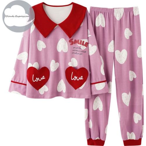 CLOUDS EXPRESSION Women's Long Sleeve Pajamas