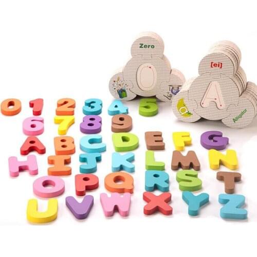 Kid Early Education Learning Wooden Toys For Children Number Letter Cards Matching Puzzle Parent-child Fun Game Gift