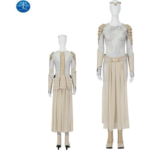 ManLuYunXiao Eternals Thena Cosplay Costume Women Jumpsuit Halloween Uniform Carnival Party Dress Custom Made