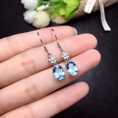 Fashion Flower Plum blossom natural green diopside drop earrings Natural gemstone drop earrings S925 silver woman party jewelry