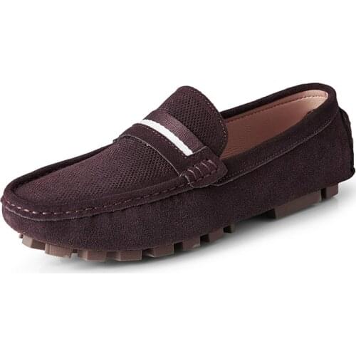 Mens Casual Leather Peas Shoes Male Leather Soft Bottom Plush Korean Lofers Mens Casual Flats New Catwalk Mens Shoes