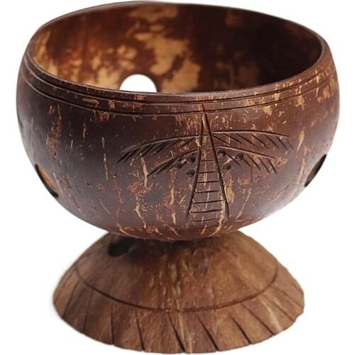 Natural Coconut snacks bowl Creative Coconut Shell Dry Fruit Popcorn bowl Tableware restaurant kitchen