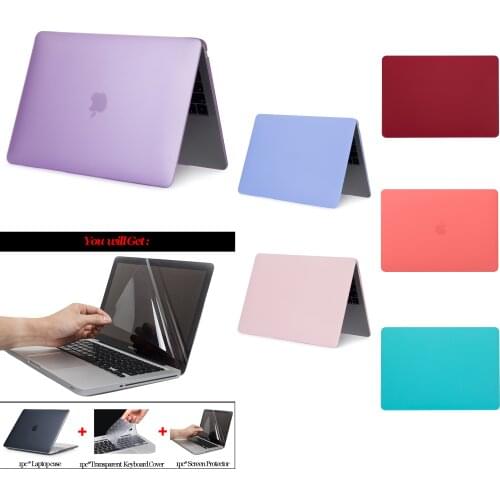 New Laptop Case For Apple Macbook Air Pro Retina 11 12 13 15,Cover for mac book New Pro 13.3 15.4 inch With Touch Bar,A1932+Gift