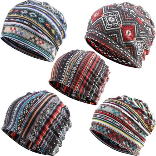 Autumn and winter cotton but min bao head hat Korean version of the hat neck two-use men and women Europe and America Bohemia