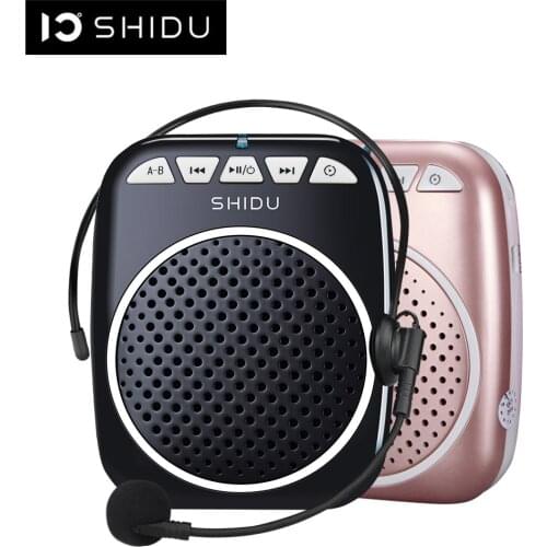 SHIDU Portable Voice Amplifier Megaphone Mini Audio Speaker With Microphone Rechargeable Ultralight Loudspeaker For Teachers 308