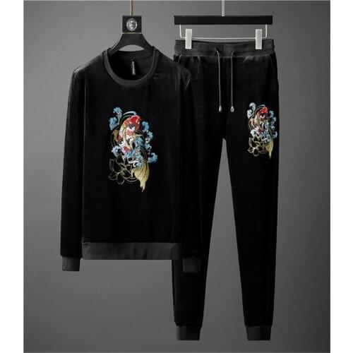 Luxury brand sportswear hoodie suit embroidered undershirt suit jogging suit mens sportswear free shipping