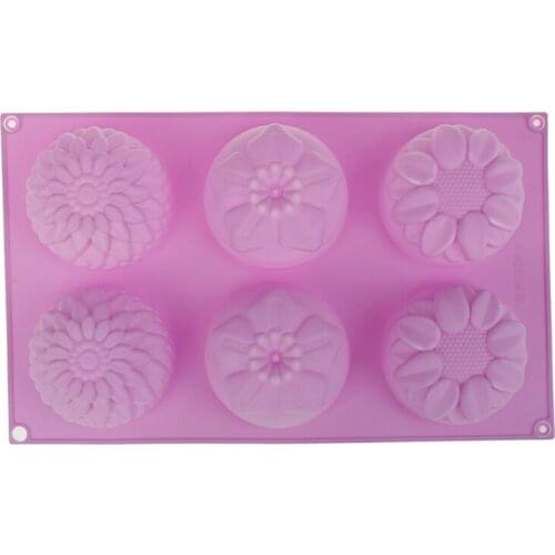 Silicone Soap Mold Flower Pattern Rectangular Handmade Soap Making DIY Mould