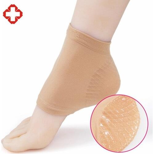 Relief Feet Pain Pressure Callus Silicone heel protective sleeve anti feet Relieve heel pain socks