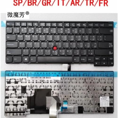 SP/BR/GR/IT/AR/TR/FR for Lenovo T440 T440P T440s T431 E431 L440 T450s L440 L450 L460 L470 T431S T450 e440 e431S T460 Keyboard