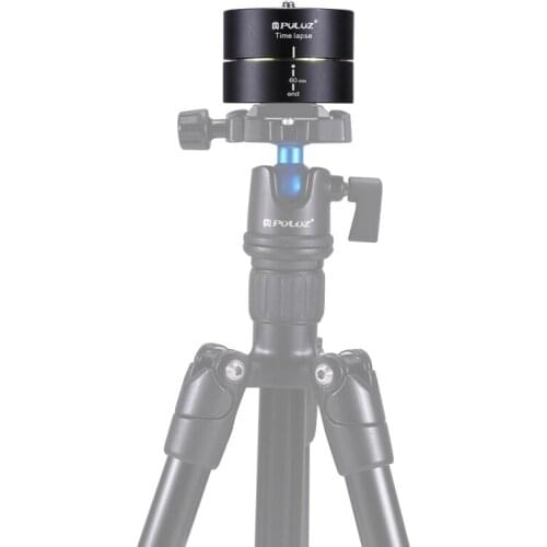 PULUZ 360 Degrees Panning Rotating Time Lapse Stabilizer Professional Universal Aluminum alloy Tripod Adapter 60 Minutes Time