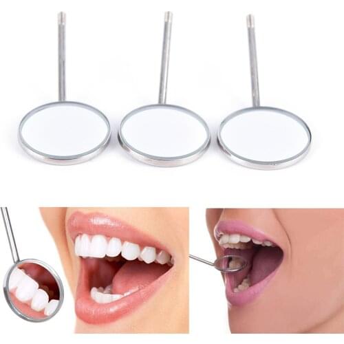 Stainless Steel Dental Mirror Mouth Tooth Oral Care Dental Glimpse Mouth Inspect Instrument 24mm High Quality