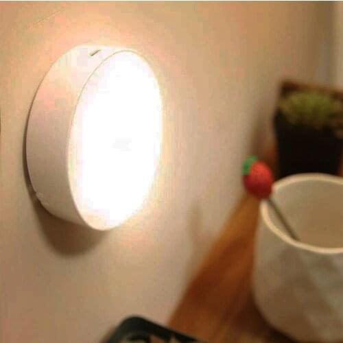 LED Motion Sensor Night Light USB Rechargeable Bedroom Wall Lamp Stairs Intelligent Body Light Sensor Lamp Home Energy-Saving