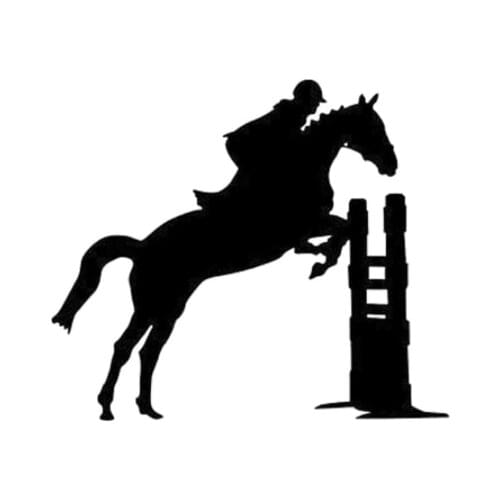 17.6CM*15.1CM Show Jumping Horse High-quality Cartoon Decor Bumper Car Sticker Vinyl Decal Accessories N1321