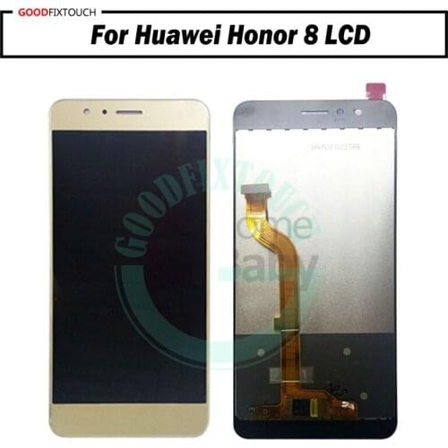 AAA quality For Huawei honor8 LCD Display Digitizer Touch Screen Panel Glass Parts with frame for honor 8 screen with free gifts