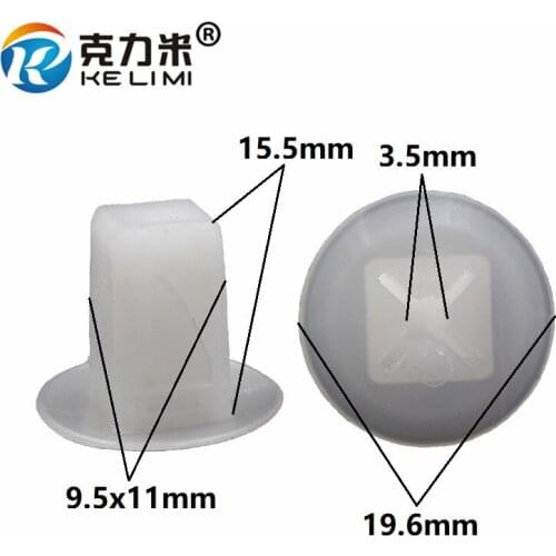 100 Pcs Trunk Trim Round head Square Screw Grommet Clip Rivet Fastener Nut White