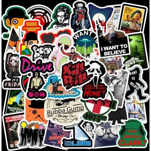 150 sheets / 3 set Classic Movie Sticker Trolley Case Skate Suitcase Waterproof Sticker