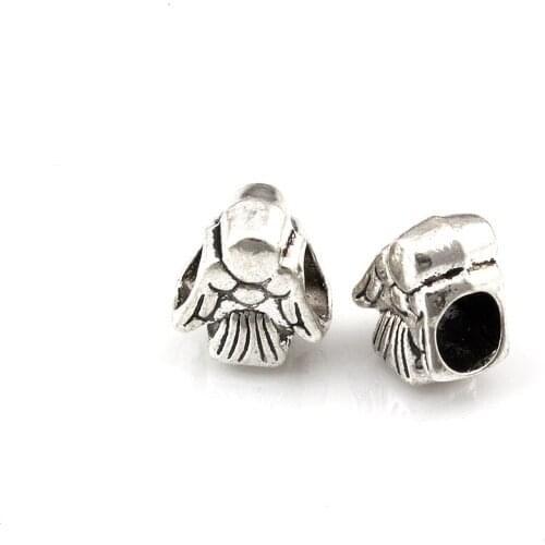 20 Pcs Alloy Big Hole Angel Spacer Beads For Jewelry Making Bracelet Necklace DIY Accessories 9.5x11x6.5mm D-82