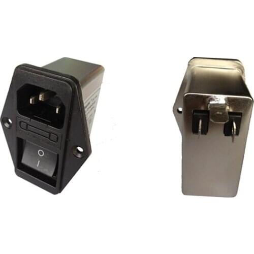 3A IEC Inlet Filter AC purifier filter inductor,Power Accessories CW2B-3A-T socket switch filter