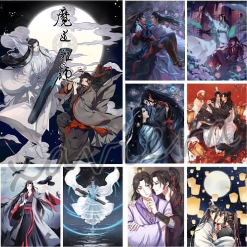 5D DIY Diamond Painting Chinese Anime Mo Dao Zu Shi Rhinestone Embroidery Mosaic Picture Full Round Square Drill Cross Stitch