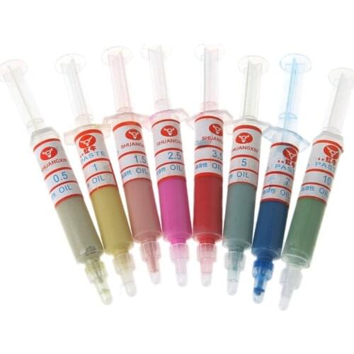 8Pcs Diamond Polishing Lapping Pastes Compound Syringes Set 0.5-10 Micron Tools