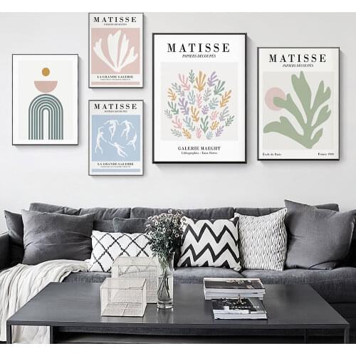 Matisse Abstract Poster Pink Green Nordic Art Print Minimalist Canvas Painting Modern Gallery Wall Picture For Living Room Decor