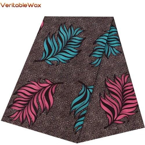 2020 Africa Ankara Prints Batik Pagne Wax Fabric African Dress Craft DIY Sewing Textile 100% Polyester High Quality Tissu FP6351
