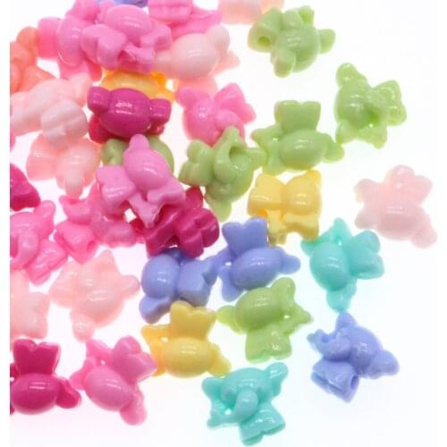 CHONGAI 50Pcs Acrylic Spaced Beads Spring Colors Elephant Beads For Jewelry Making DIY Necklace Earrings Accessories 15mm