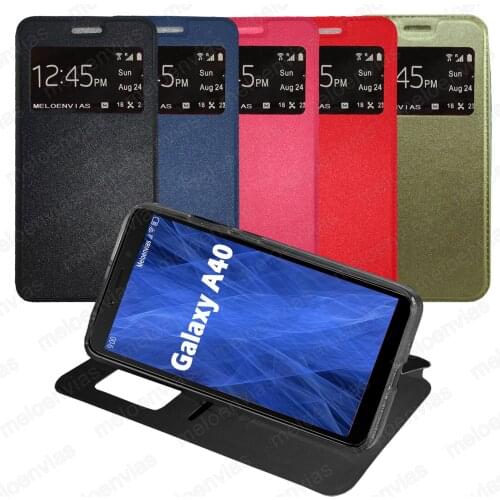 Cover case for SAMSUNG GALAXY A 40 book stand cover with window lock iman