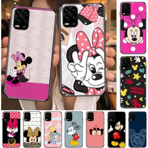 Mouse Mickey Black Fun cartoon Phone Case For XiaoMi Redmi Note 10 9 9S 8 7 6 5 A Pro T Y1 Black Cover Silicone Back Pre style c
