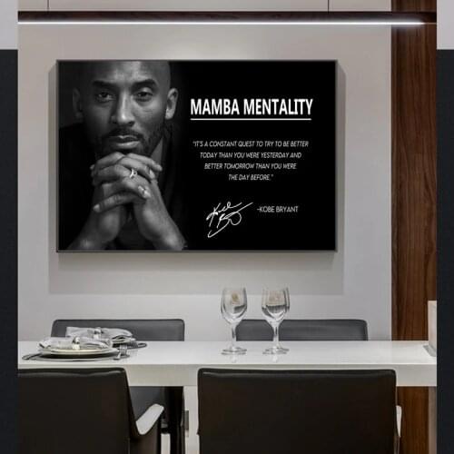 Black and White Classic Basketball Star Athlete Poster Mural Family Bedroom Childrens Room Wall Decoration Canvas Art No Frame