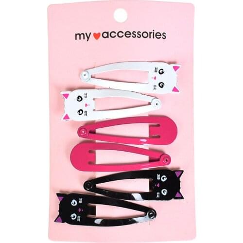 6PCS/Lot New Little Girl Cute Cartoon Animal Barrettes Kid Headwear Hair Clip Children Gift Hair Accessories Snap Clips Hairpin