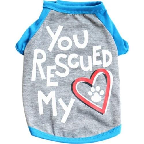 Pet Dog T-Shirt Soft Cotton Female Dog Clothes Cute Print Male Medium Dogs Vest Home Pets Spring Autumn Shirts Pet supplies