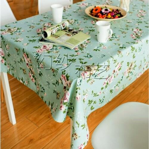 Cotton floral tablecloth plus thick cotton and linen tablecloth coffee table cloth
