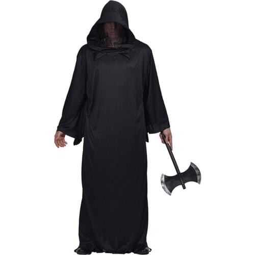 Halloween Costume Cold Black Robe Warrior Cospaly Props Costume