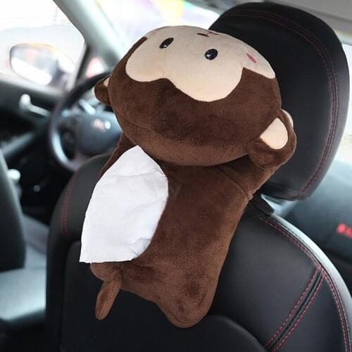 Creative Cartoon Bear Home Office Car Hanging Paper Napkin Tissue Box Cover Holder Portable Paper Box