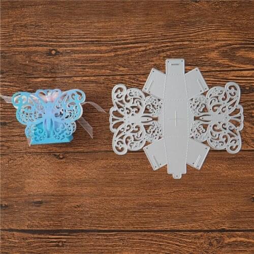 YaMinSanNiO Metal Cutting Dies For Scrapbooking Stencils Butterfly Box Bag DIY Paper Album Cards Making Embossing Folder Die Cut