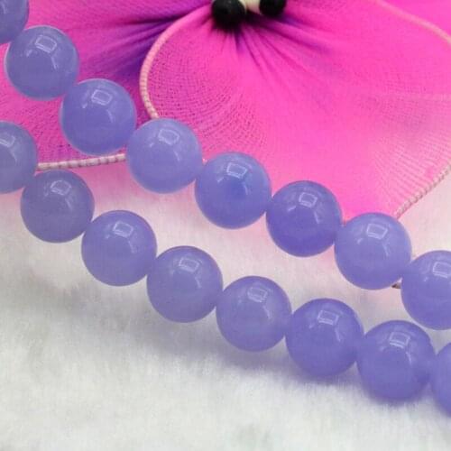 New arrival 10mm Purple Chalcedony Stone Round loose beads DIY Women Manual jewelry Accessories making design ornaments 15
