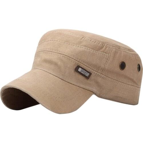 Solid Baseball Cap Fashion Unisex Military Style Flat Cap Vintage Baseball Caps Sport Sun Hat Adjustable Soldier Denim Hats